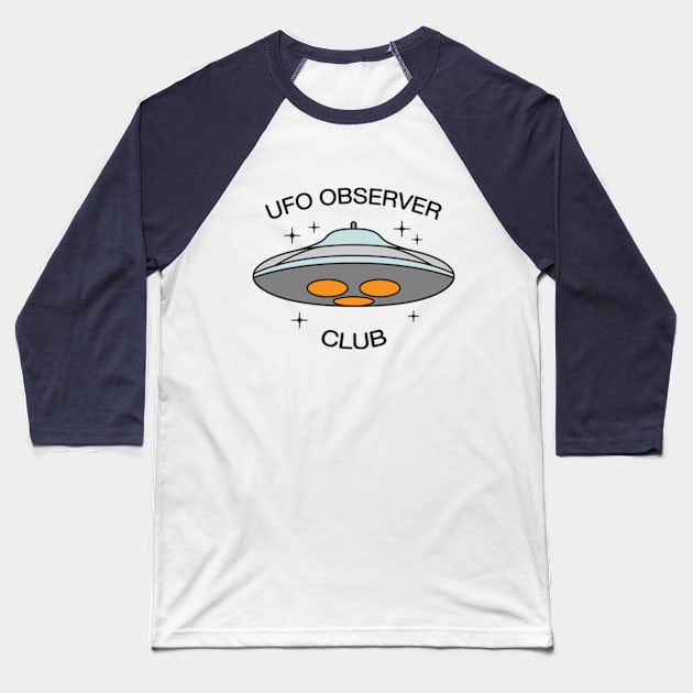 UFO Observer Club Baseball T-Shirt by Plan8